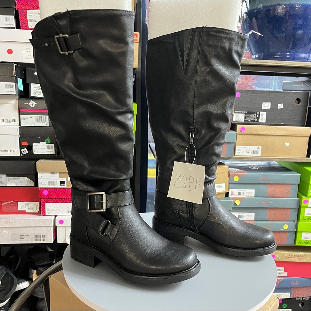 Carlos By Carlos Santana Wide Calf Black Over The Knee Boots